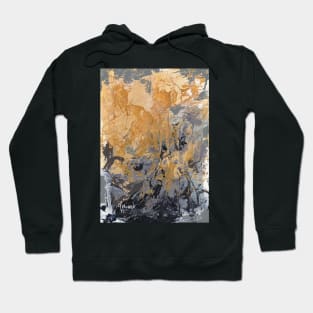 Gold and Grey abstract Hoodie